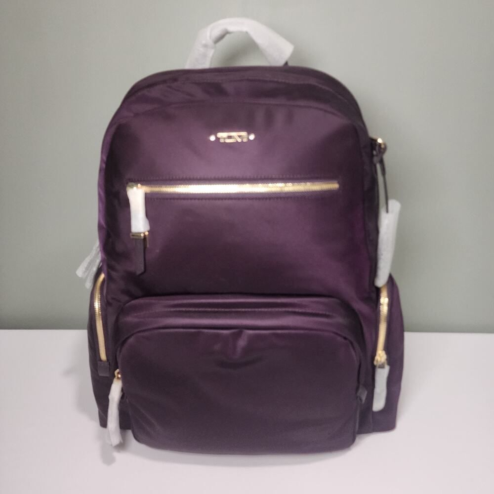 NWT TUMI CAREN Blackberry Backpack Laptop Travel Purple